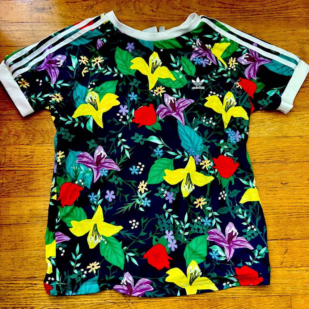 Adidas flower top- size medium